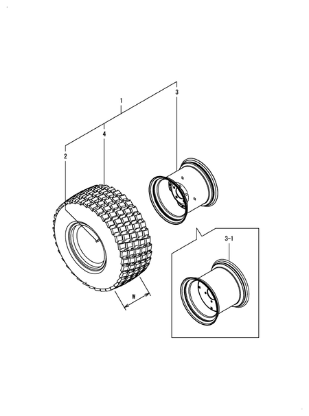 (54A)REAR WHEEL TIRE(R3) (SA221)