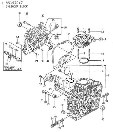 CYLINDER BLOCK (YDW190E-6EB)