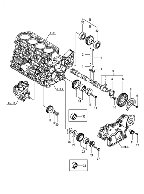 CAMSHAFT & DRIVING GEAR (4TNV88C-DSA) CAMSHAFT & DRIVING GEAR (4TNV88C-DSA)