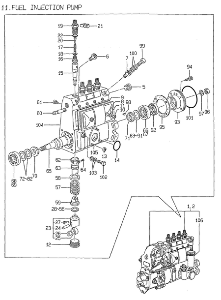 FUEL INJECTION PUMP (4TNE98-SA)