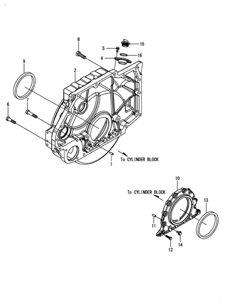 FLYWHEEL HOUSING & OIL SEAL CASE (4TN107FHT-2SSHA)