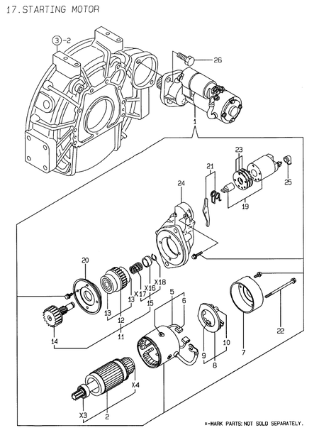 STARTING MOTOR (4TNE106T-GE)