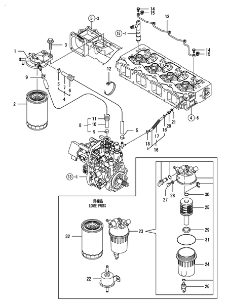 FUEL LINE (4TNV98T-ZSLY)