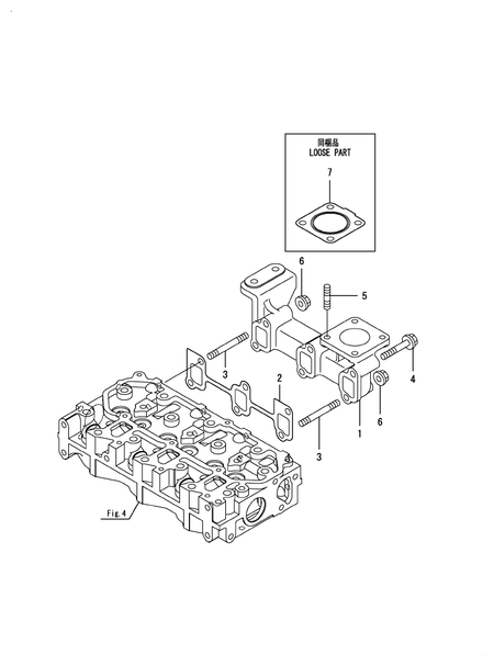 EXHAUST MANIFOLD (3TNV80F-SDSA)