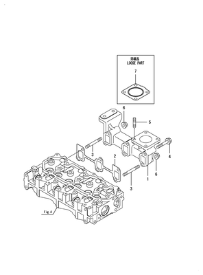 EXHAUST MANIFOLD (3TNV80F-SDSA)