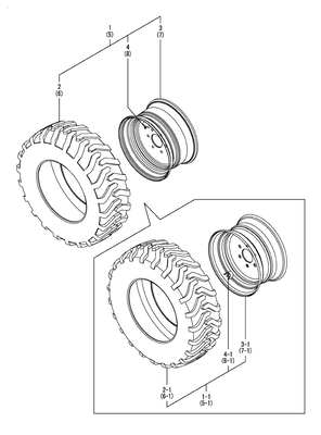 FRONT WHEEL TIRE(10-16.5) (YT359Y)