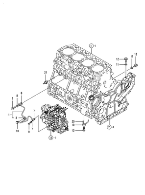 LUB. OIL PIPE (4TNV106-GGE) LUB. OIL PIPE (4TNV106-GGE)
