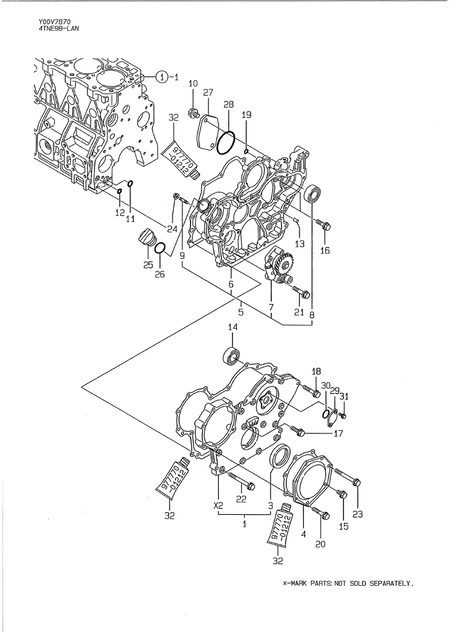 GEAR HOUSING (4TNE98-LAN) GEAR HOUSING (4TNE98-LAN)