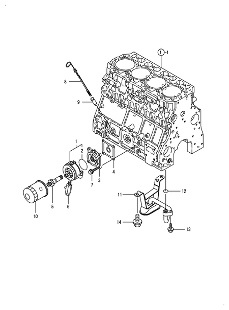 LUB. OIL SYSTEM (4TNV106T-GGEA)
