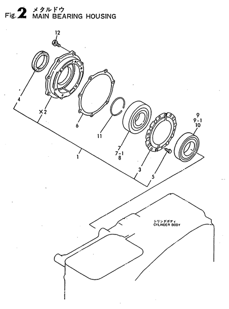 MAIN BEARING HOUSING (TF110-I) MAIN BEARING HOUSING (TF110-I)