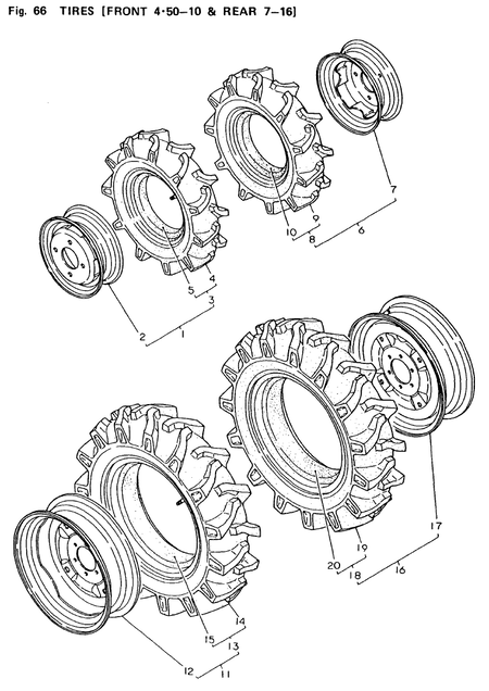 TIRES(FOR YM140D/147D) (YM140D)