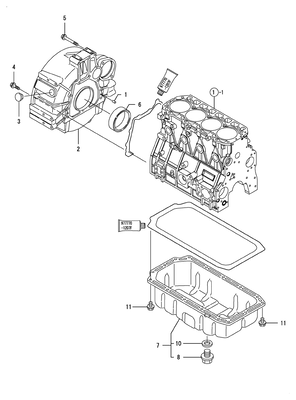 FLYWHEEL HOUSING & OIL SUMP (4TNV98-ZNSAD) FLYWHEEL HOUSING & OIL SUMP (4TNV98-ZNSAD)