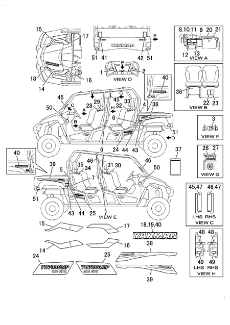 EMBLEM & LABEL 1 (YU700G(2019US))