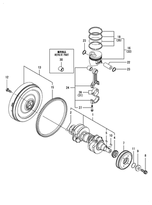 CRANKSHAFT & PISTON (3TNM72-CUKS)