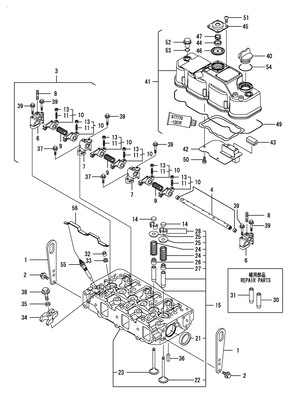 CYLINDER HEAD & BONNET (3TNV88-BDSA) CYLINDER HEAD & BONNET (3TNV88-BDSA)