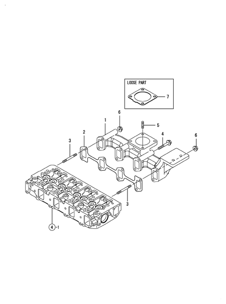 EXHAUST MANIFOLD (4TNV88-XAT)