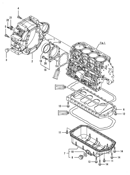 FLYWHEEL HOUSING & OIL SUMP (4TNV88C-DYEM)
