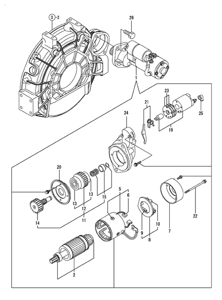 STARTING MOTOR (4TNV106TXTBL)