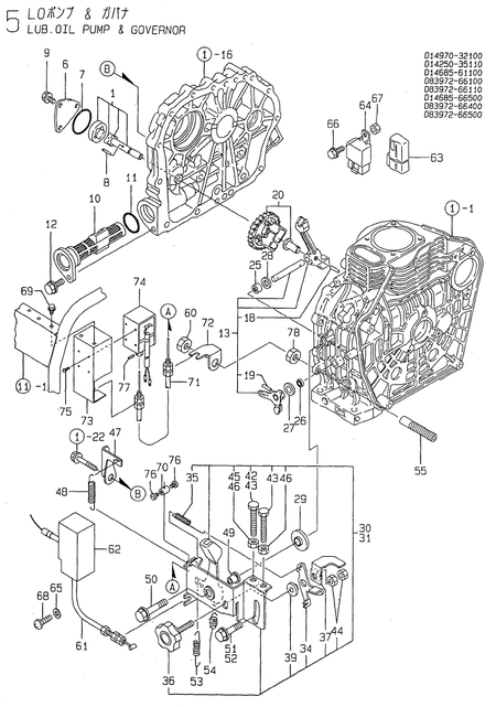 LUB.OIL PUMP & GOVERNOR (YDW190E-6EB)