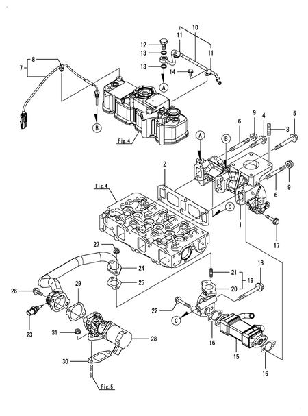 EXHAUST MANIFOLD (3TNV88C-DYEM)