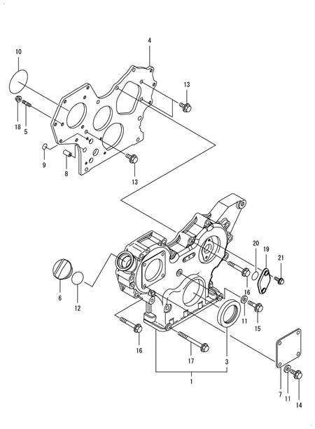 GEAR HOUSING (4TNV84T-BMDP) GEAR HOUSING (4TNV84T-BMDP)