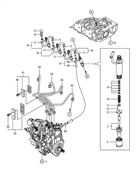FUEL INJECTION VALVE (4TNV88-BPTB1T)