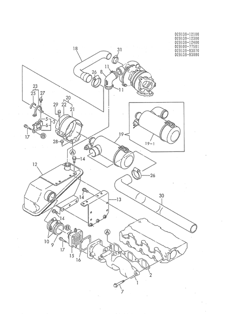 SUCTION MANIFOLD & AIR CLEANER (3TN84TL-RTBZ)