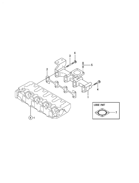 EXHAUST MANIFOLD (4TNV88-DSA01)