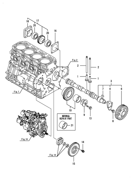 CAMSHAFT & DRIVING GEAR (4TNV84T-BMRG1)
