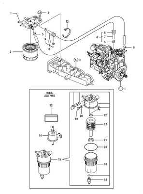 FUEL PIPE (3TNV88-BGGE) FUEL PIPE (3TNV88-BGGE)
