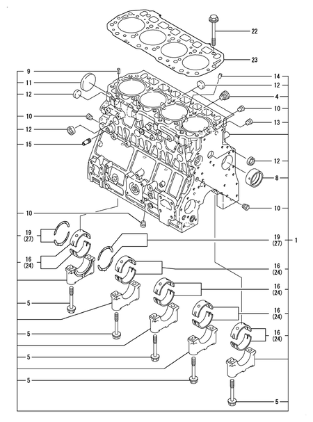CYLINDER BLOCK (4TNV106TXTBL)