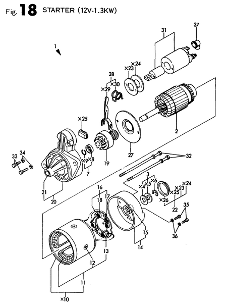 STARTER(12V-1.3KW) (3T72HA-S)
