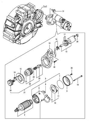 STARTER MOTOR (4TNV98CT-NVT)