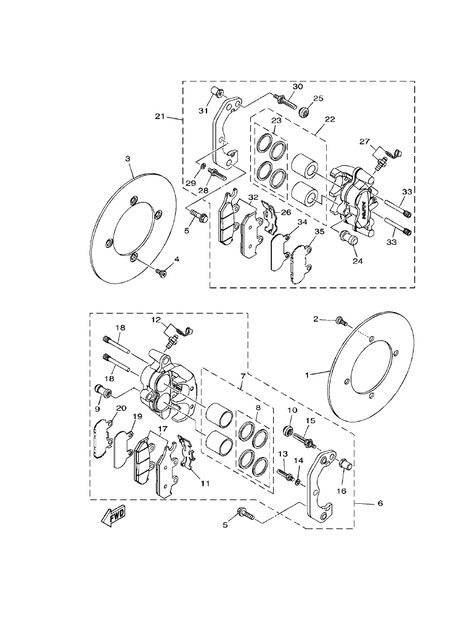 FRONT BRAKE CALIPER (YU700G(2019US))