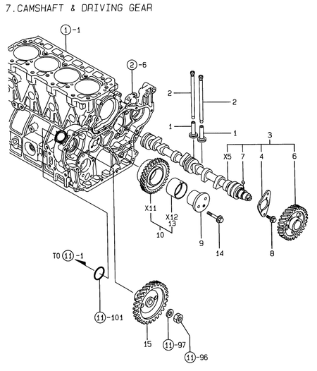 CAMSHAFT & DRIVING GEAR (4TNE94-WI) CAMSHAFT & DRIVING GEAR (4TNE94-WI)