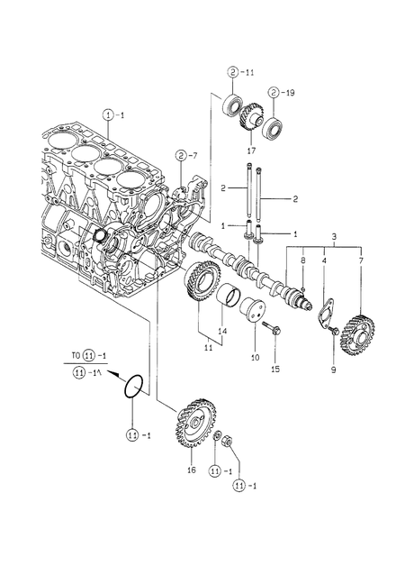 CAMSHAFT & DRIVING GEAR (4TNE98-TBL) CAMSHAFT & DRIVING GEAR (4TNE98-TBL)