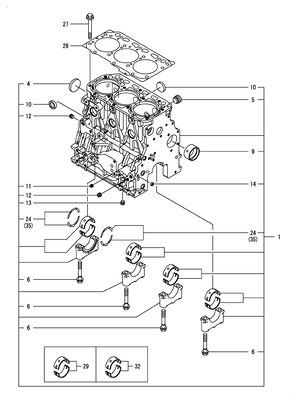 CYLINDER BLOCK (3TNV86CT-DYEM) CYLINDER BLOCK (3TNV86CT-DYEM)