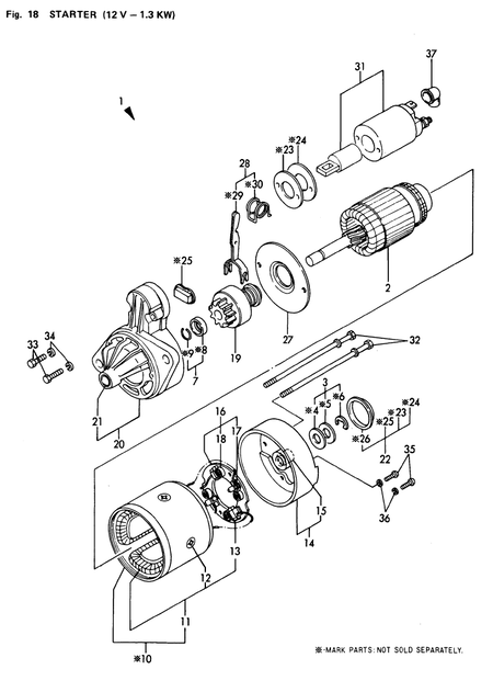STARTER(12V-1.3KW) (3T72HA-N)