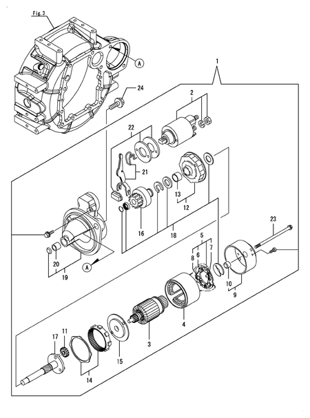 STARTER MOTOR (3TNV88C-DYEM)