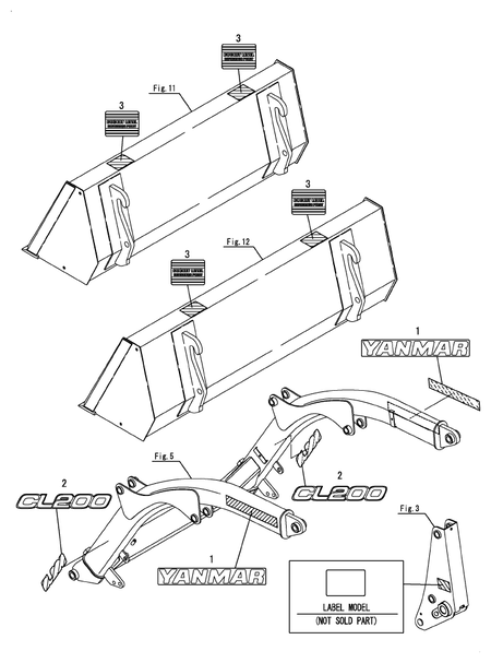 LABEL (CL200(YANMAR))