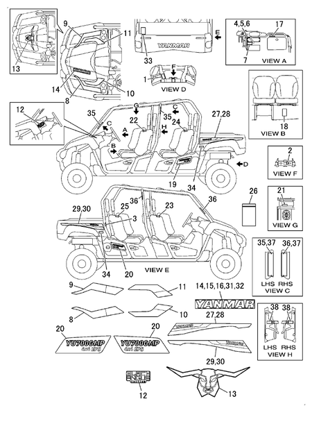 EMBLEM & LABEL 1 (YU700G(2019US))