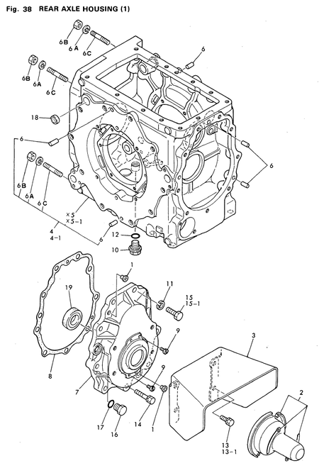 REAR AXLE HOUSING (1) (YM500D) REAR AXLE HOUSING (1) (YM500D)