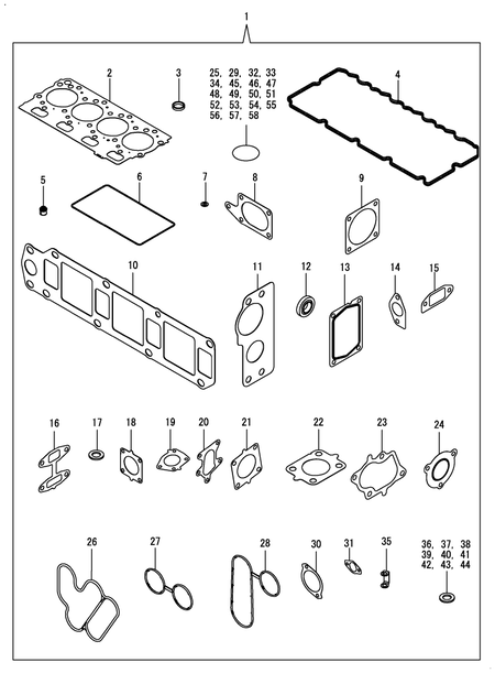 GASKET SET 1 (4TN107FHT-4SSH1) GASKET SET 1 (4TN107FHT-4SSH1)