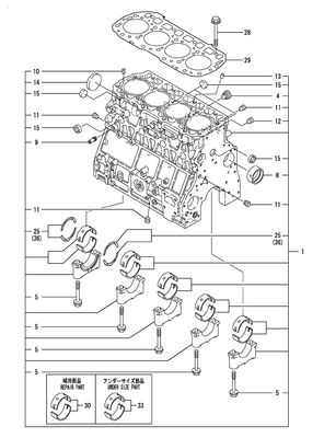CYLINDER BLOCK (4TNV106T-GGE) CYLINDER BLOCK (4TNV106T-GGE)