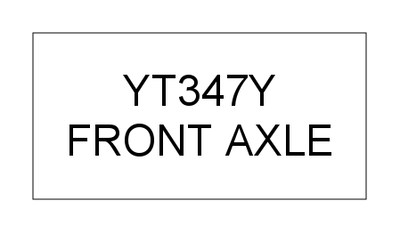 FRONT AXLE (YT347Y)