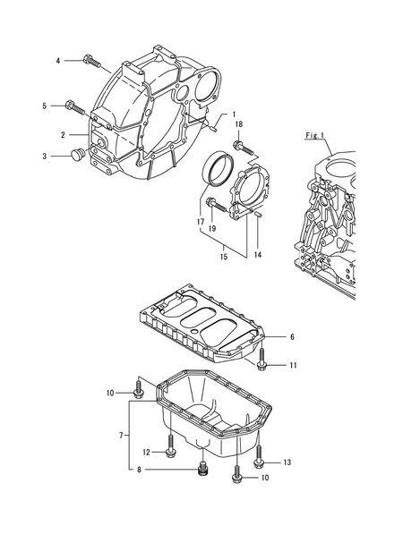 FLYWHEEL HOUSING & OIL SUMP (3TNV88F-ESHYB)