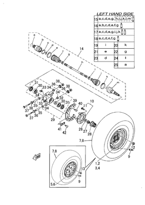 REAR WHEEL (YU700G(2018US)) REAR WHEEL (YU700G(2018US))