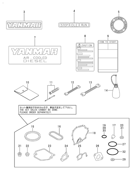 TOOL,LABEL & GASKET SET (L40AE-DPY2)