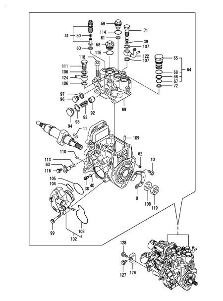 FUEL INJECTION PUMP (3TNV88-XKRY2C) FUEL INJECTION PUMP (3TNV88-XKRY2C)