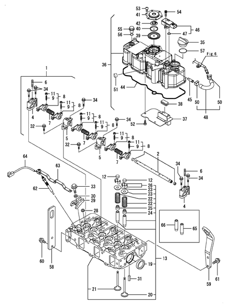 CYLINDER HEAD & BONNET (3TNV88C-DTR3)